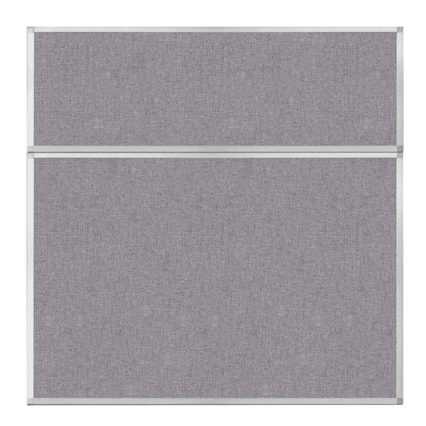 Hush Panel Configurable Cubicle Partition 6' x 6' Cloud Gray Fabric